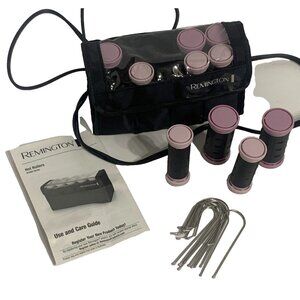 Remington Compact Travel Hot Rollers 10 Curler Clips Case H100 Ceramic Electric